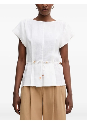 Pedro Del Hierro bead-embellished drawstring-waist top - White