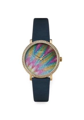 TIMEX Celestial crystal-embellished 38mm watch - Pink