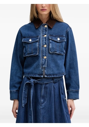 Pedro Del Hierro contrast-collar denim jacket - Blue