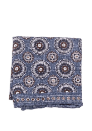 Brunello Cucinelli geometric-print pocket square - Blue
