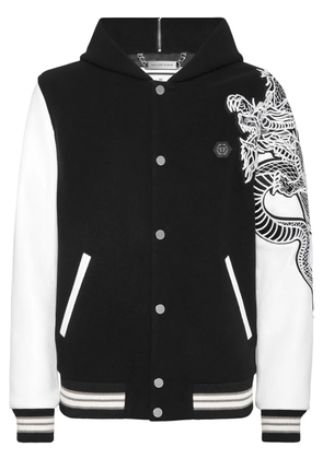 Philipp Plein monogram bomber jacket - Black