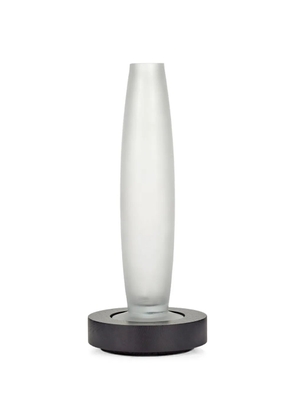 Serax LYS 2 frosted-glass wooden-base vase - White