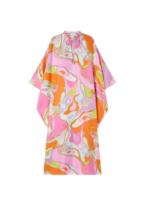 PUCCI Orchidee-print silk kaftan - Pink