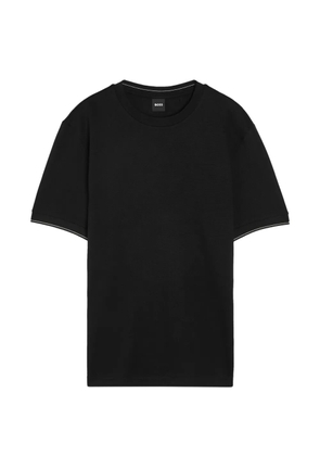 BOSS contrast-trim T-shirt - Black