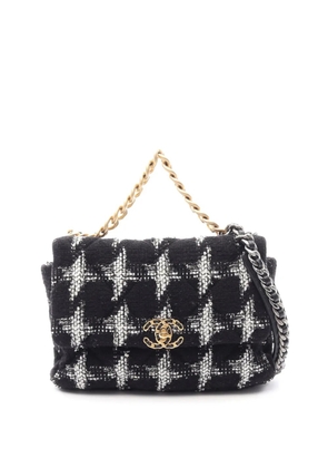 CHANEL Pre-Owned 2020 Large Tweed 19 Flap satchel - Black