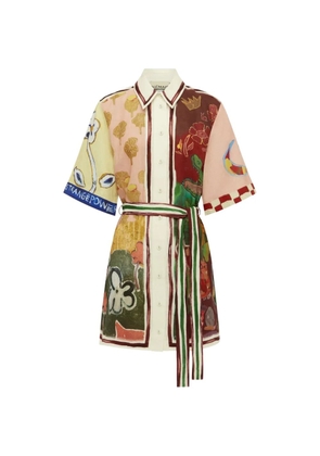 ALEMAIS Tangible Love graphic-print mini dress - Green