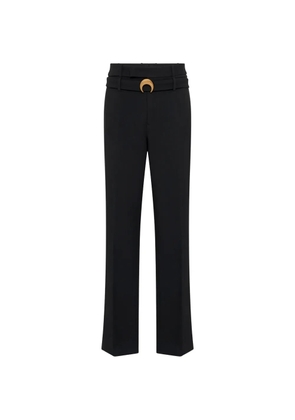 Marine Serre tailored wool flare pants - Black
