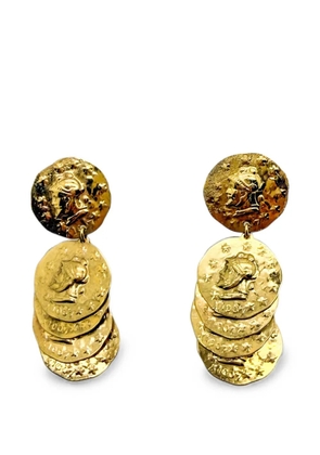 Jennifer Gibson Jewellery 1960s Roman coin dangle earrings - Gold