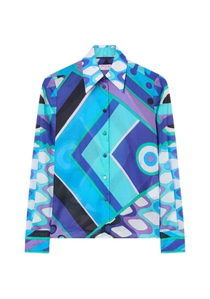 PUCCI Vivara-print cotton shirt - Blue