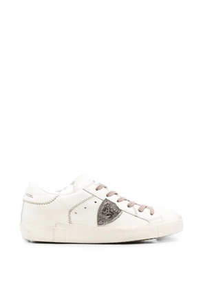 Philippe Model Paris PRSX Low logo-patch panelled sneakers - White