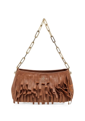 Carolina Herrera Vintage fringed chain tote bag - Brown