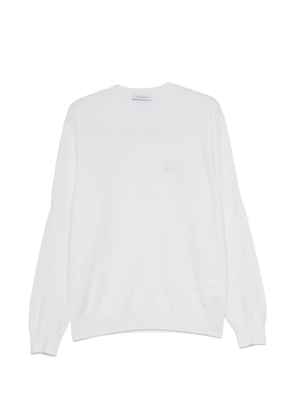Givenchy logo-patch crew-neck sweater - White