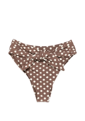 MONTCE Vivian Paula polka-dot Paula bikini bottoms - Brown