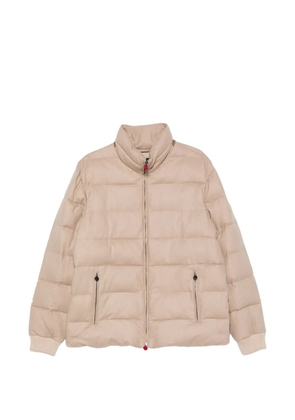 Kiton quilted high-neck jacket - Neutrals