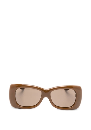 Saint Laurent Eyewear Howl rectangle-frame sunglasses - Brown