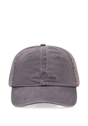 Stone Island logo-embroidered cap - Grey