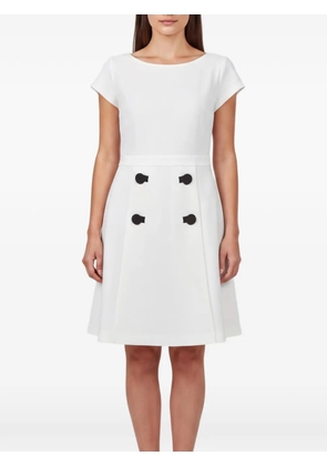 Boutique Moschino bateau neck button-detail mini dress - White