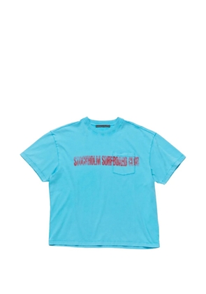 Stockholm Surfboard Club logo-print pocket T-shirt - Blue