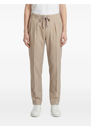 Brunello Cucinelli striped drawstring trousers - Neutrals