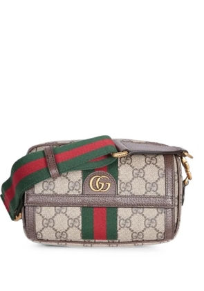 Gucci GG Supreme Web-stripe messenger bag - Neutrals