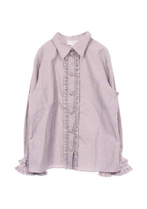 CHANEL Pre-Owned 1986-1988 striped frill shirt - Purple