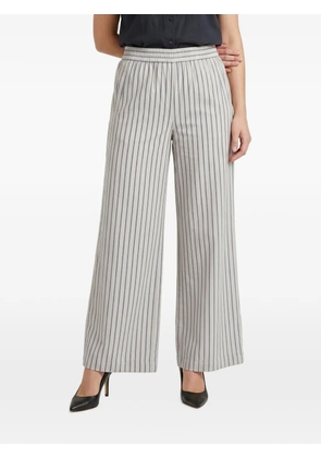Brunello Cucinelli striped wide-leg trousers - White