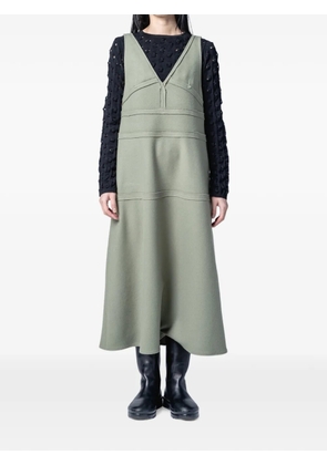 Muller Of Yoshiokubo seam-detail wool midi dress - Green