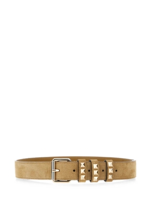 Valentino Garavani Rockstud suede belt - Neutrals