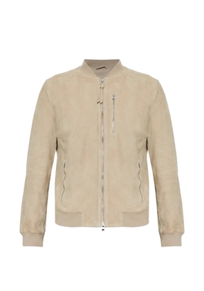 AllSaints zipped leather jacket - Neutrals