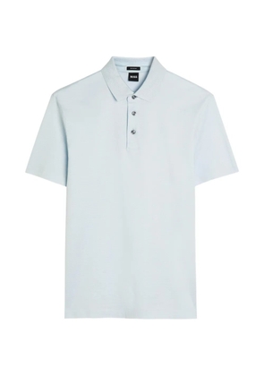 BOSS cotton-pique polo shirt - Blue