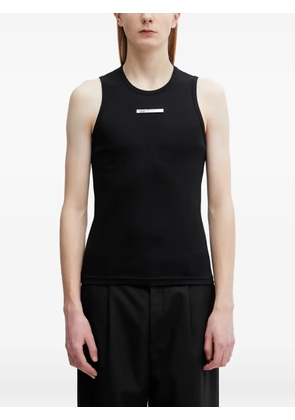 HELIOT EMIL logo-plaque ribbed vest - Black