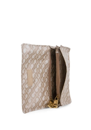 Gherardini monogram-print clutch bag - Neutrals
