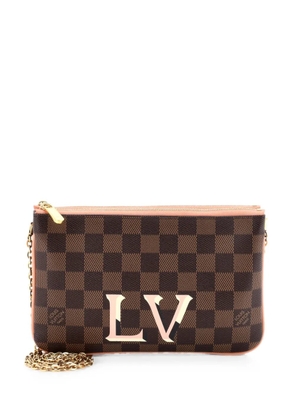 Louis Vuitton Pre-Owned Double Zip Pochette Damier clutch bag - Brown