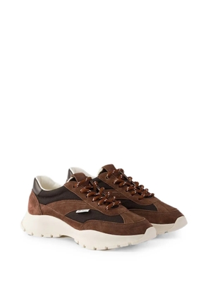 Prada panelled sneakers - Brown
