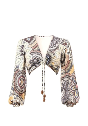 Alexis Colmar medallion-print top - Neutrals