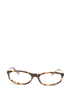Miu Miu Eyewear tortoiseshell-effect oval-frame glasses - Brown