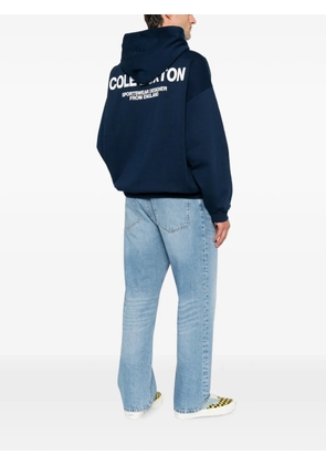 COLE BUXTON CB logo-print drawstring hoodie - Blue