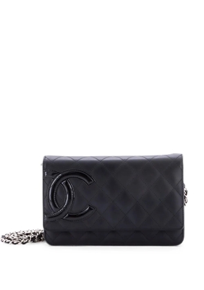 CHANEL Pre-Owned Cambon Wallet on Chain Quilted Leather crossbody bag - Black