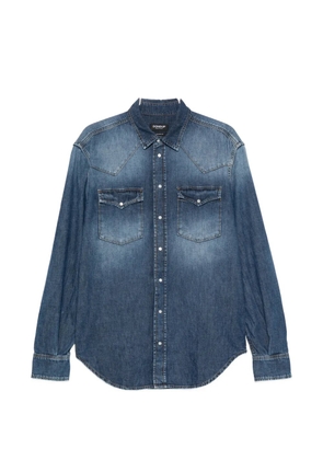 DONDUP faded-effect western-yoke shirt - Blue