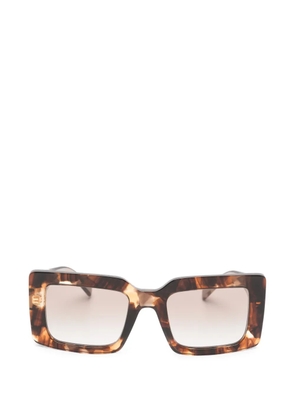 Prada Eyewear tortoiseshell-effect rectangle-frame sunglasses - Brown