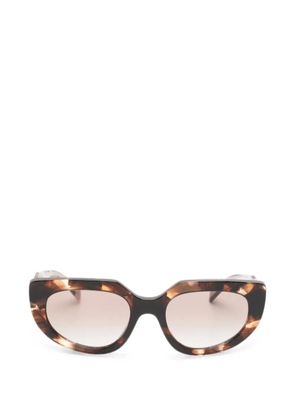 Prada Eyewear tortoiseshell-effect geometric-frame sunglasses - Brown