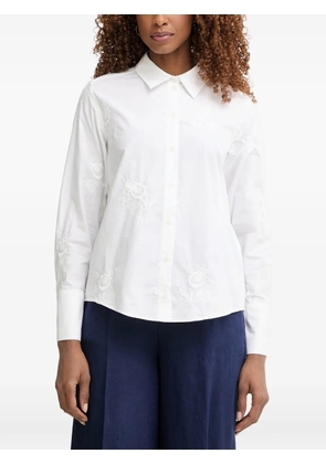 Pedro Del Hierro embroidered long-sleeve shirt - White