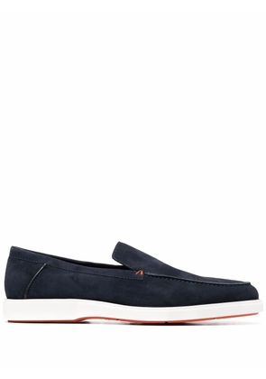 Santoni slip-on suede loafers - Blue