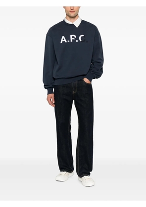 A.P.C. logo-print sweatshirt - Blue