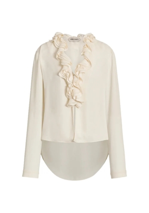 Alberta Ferretti ruffled blouse - Neutrals