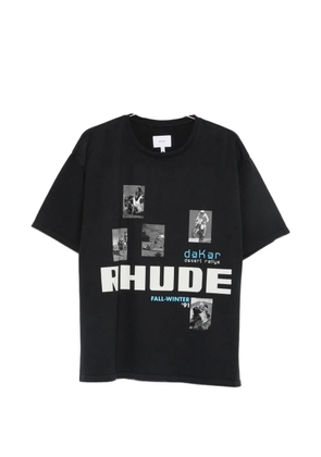 RHUDE logo-print graphic-print T-shirt - Black