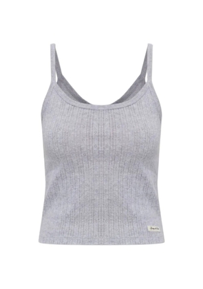Sporty & Rich sleveless scoop-neck cotton blouse - Grey