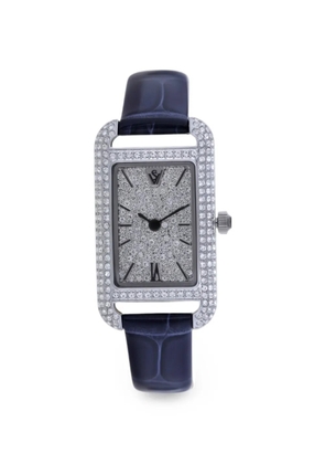 CHRISTIAN VAN SANT Opaline crystal-embellished 26mm watch - Silver