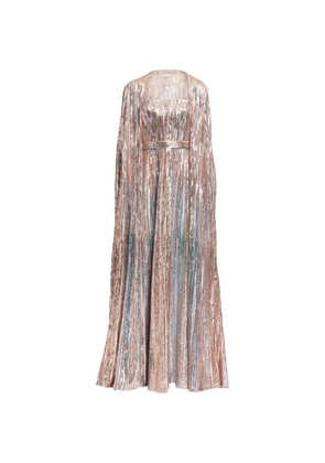 Elie Saab sequin-embroidered cape-sleeve gown - Pink