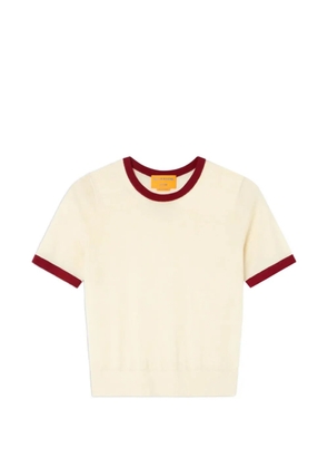 Guest In Residence Airy Ringer T-shirt - Neutrals